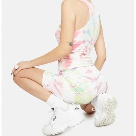 AFRM BLANK SPIRAL LAWSON TIE DYE BIKER SHORTS - Small - Picture 3 of 4